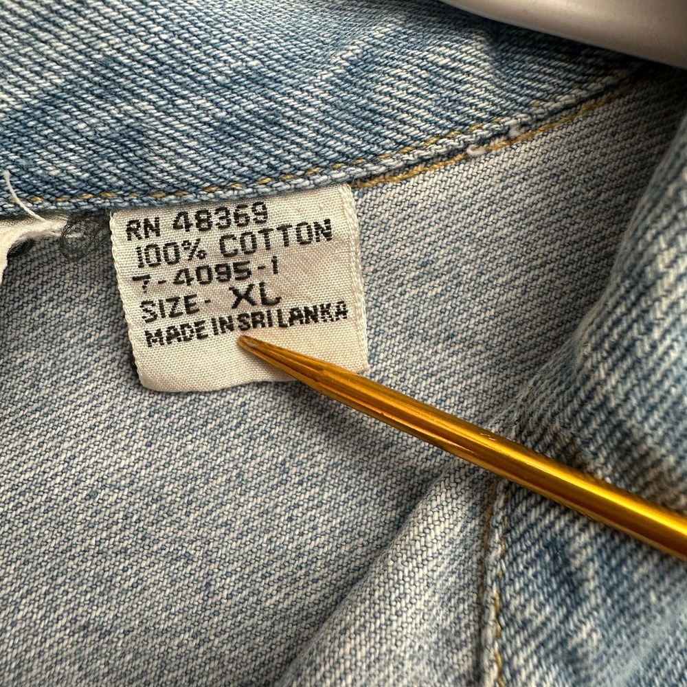 Womens Vintage Y2K Jean Denim Vest Size XL Grunge Streetwear Utility 90s - Picture 4 of 8